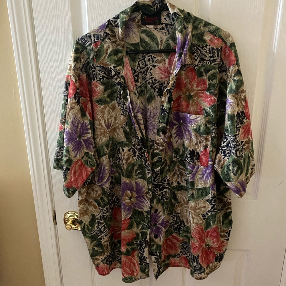 vintage button down flowy shirt